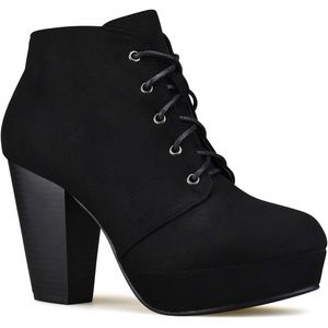 Chunky Platform Heel Booties